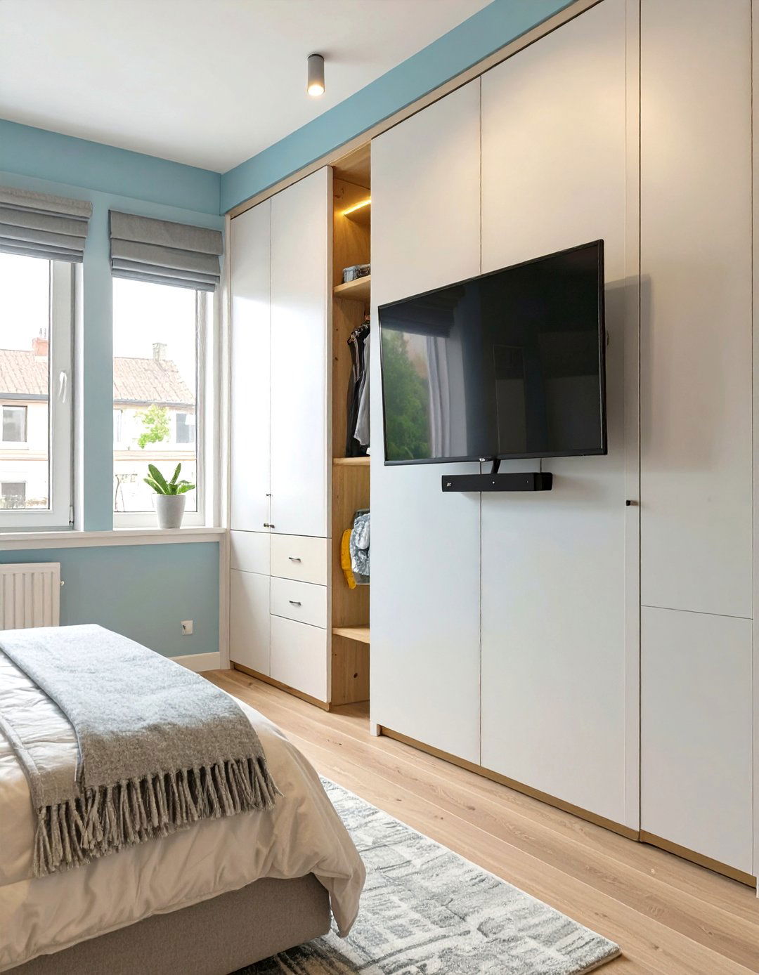 The Over the Door Mount Bedroom - 30 broom tv ideas