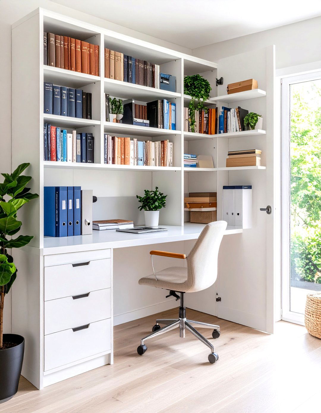 The Over the Door Shelving Solution - 30 home office storage ideas