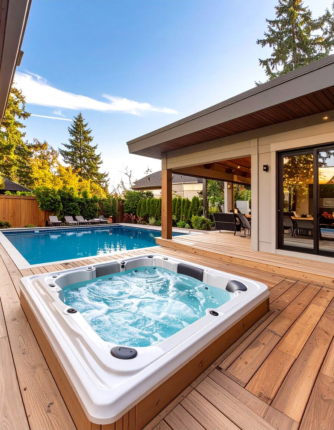 The Over the Pool Bridge Deck - 30 above ground pools with deck ideas