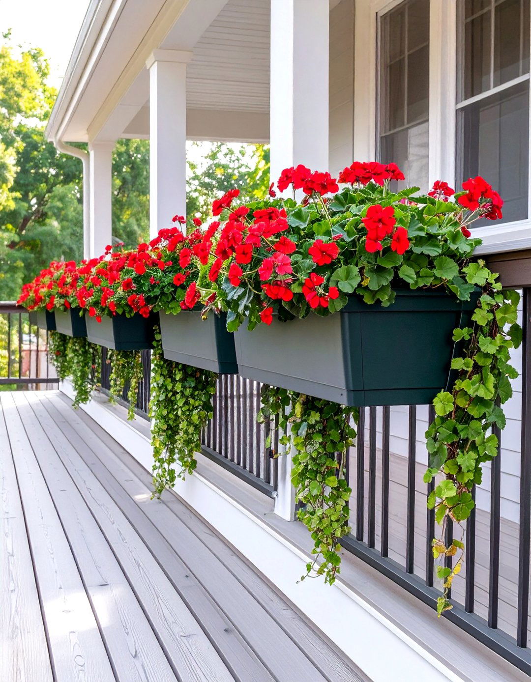 The Over the Railing Planter Deck - 30 deck decorating ideas with plants