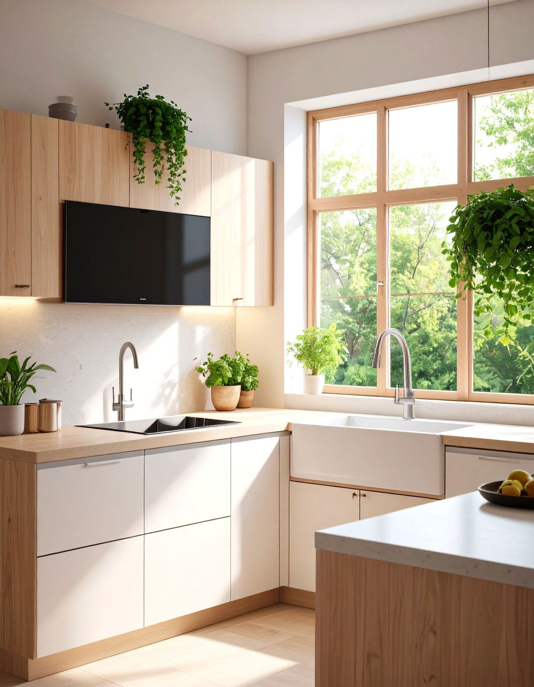 The Over the Sink Kitchen TV - 30 kitchen tv ideas