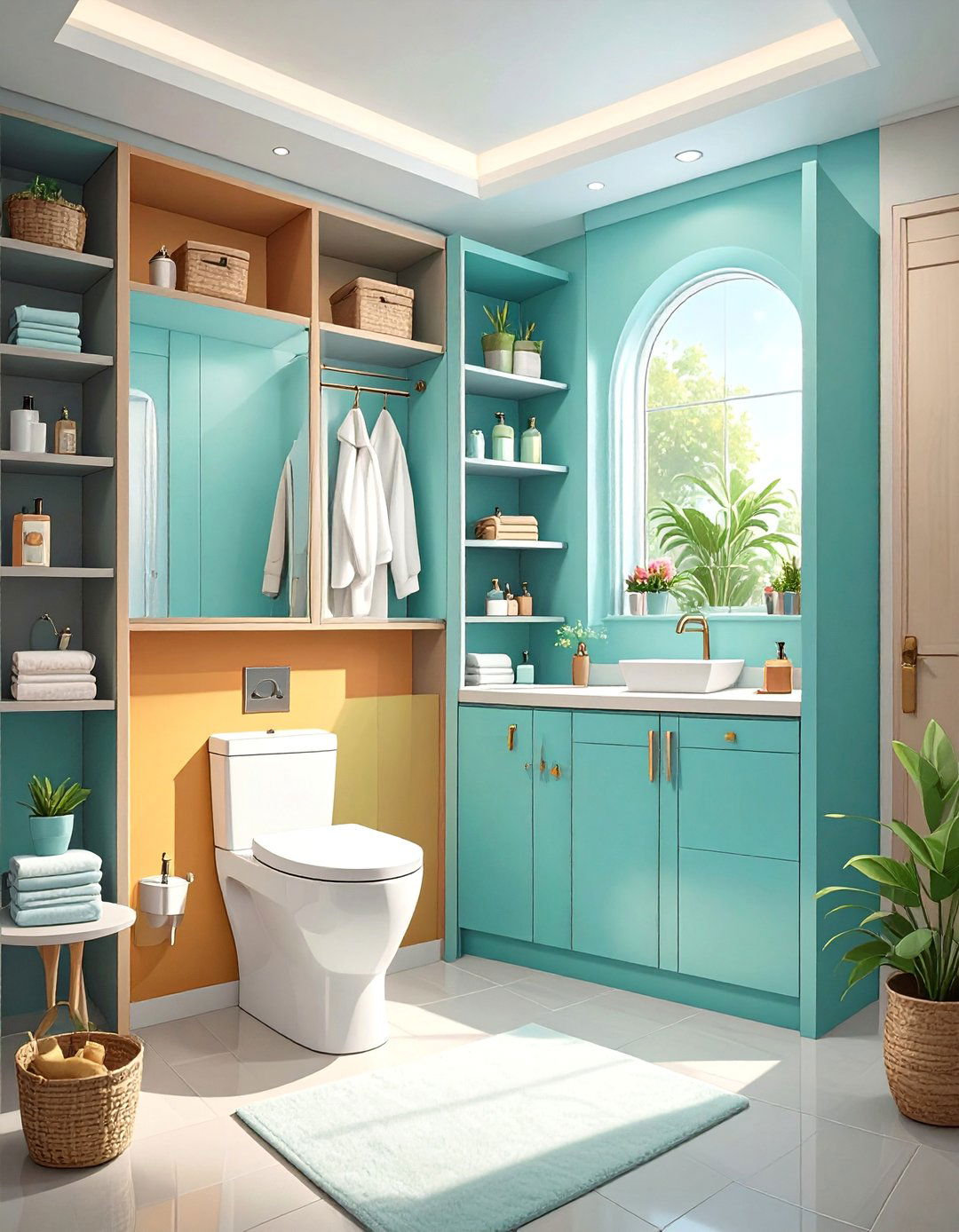 The Over the Toilet Cabinet System - 30 bathroom closet ideas