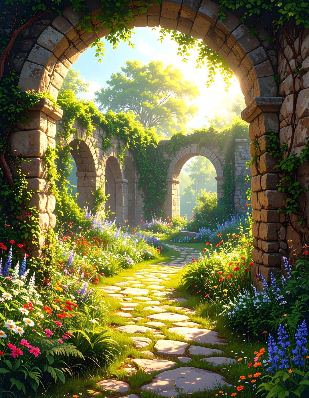 The Overgrown Ancient Ruins Garden - 30 minecraft garden ideas