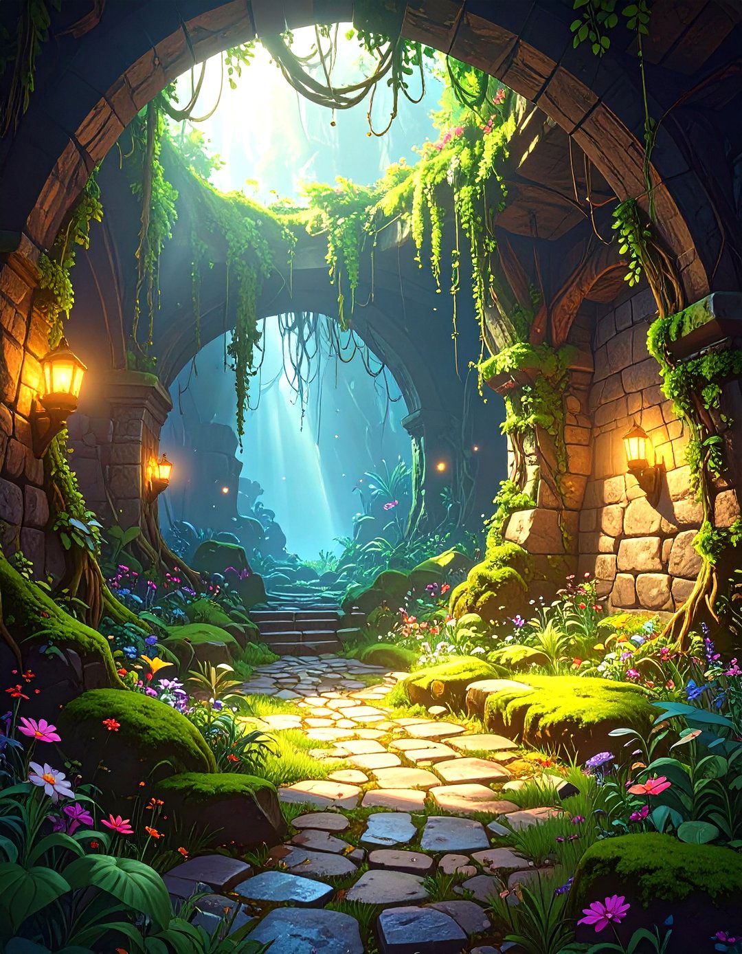The Overgrown Dungeon - 30 minecraft basement ideas