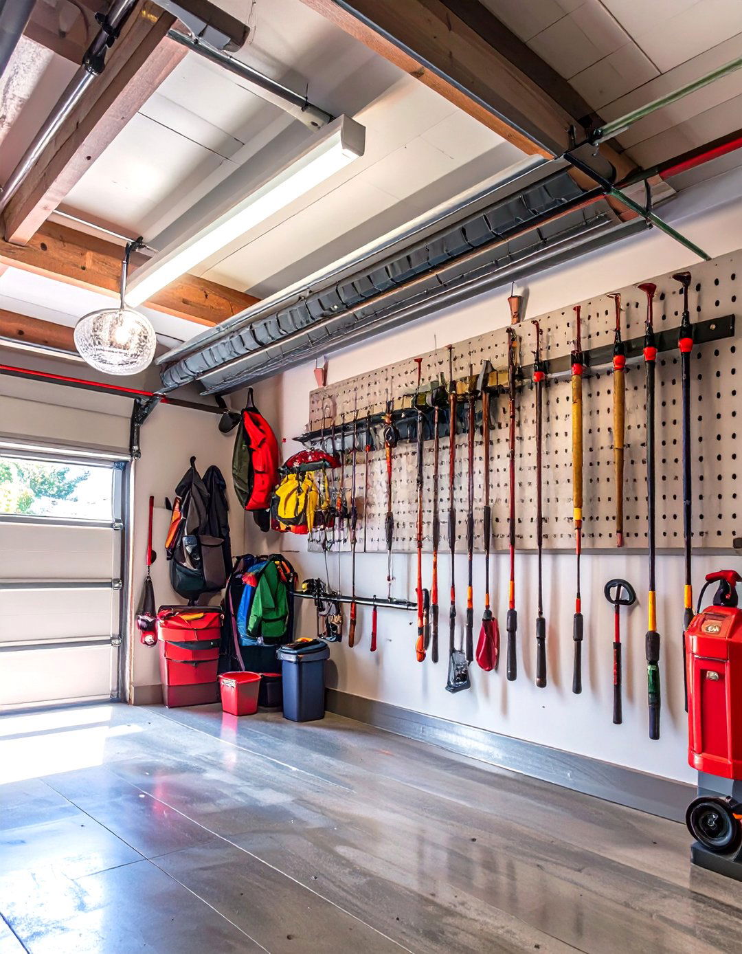 The Overhead Garage Pegboard Solution - 30 garage pegboard ideas