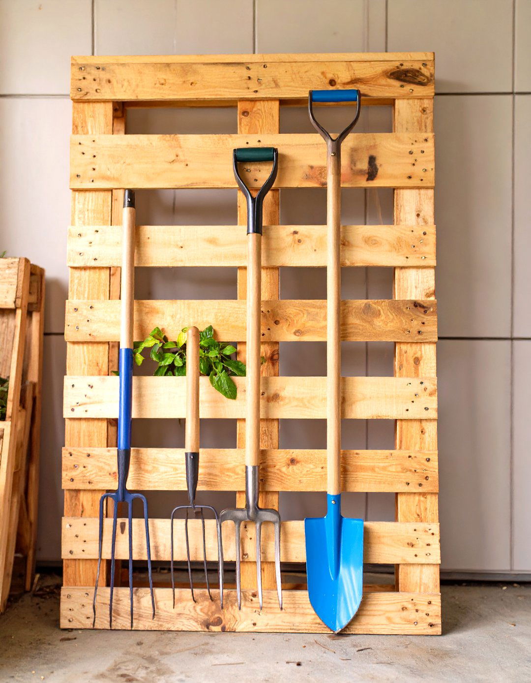 The Pallet Garden Tool Organizer - 30 homemade pallet garden designs