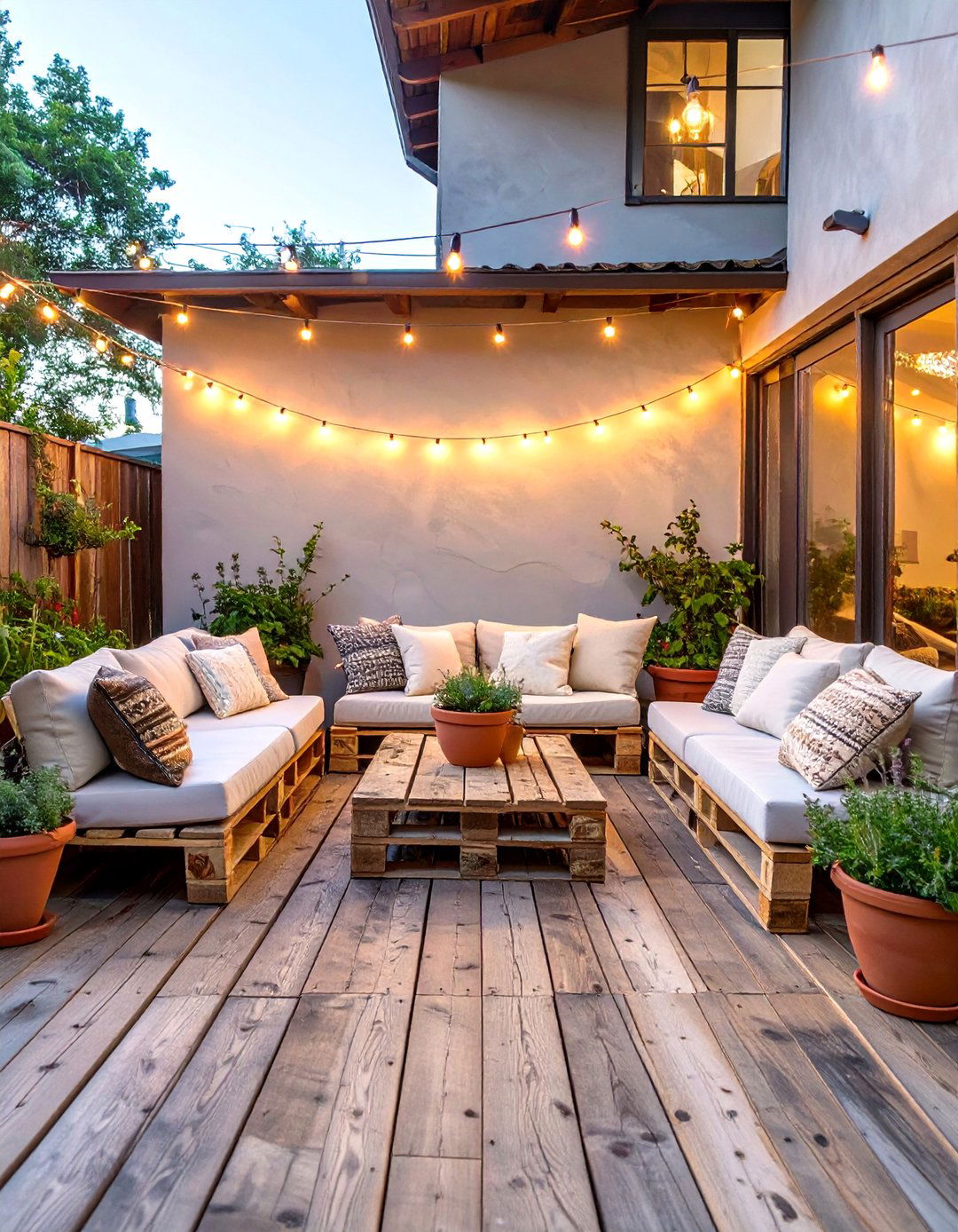 The Pallet Wood Paradise Deck - 30 deck ideas on a budget