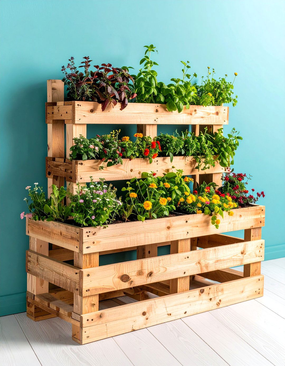 The Pallet Wood Vertical Herb Garden - 30 indoor herb garden ideas