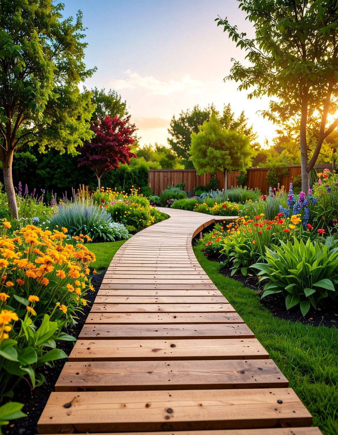 The Pallet Wood Walkway Garden Pathway - 30 garden pathway ideas
