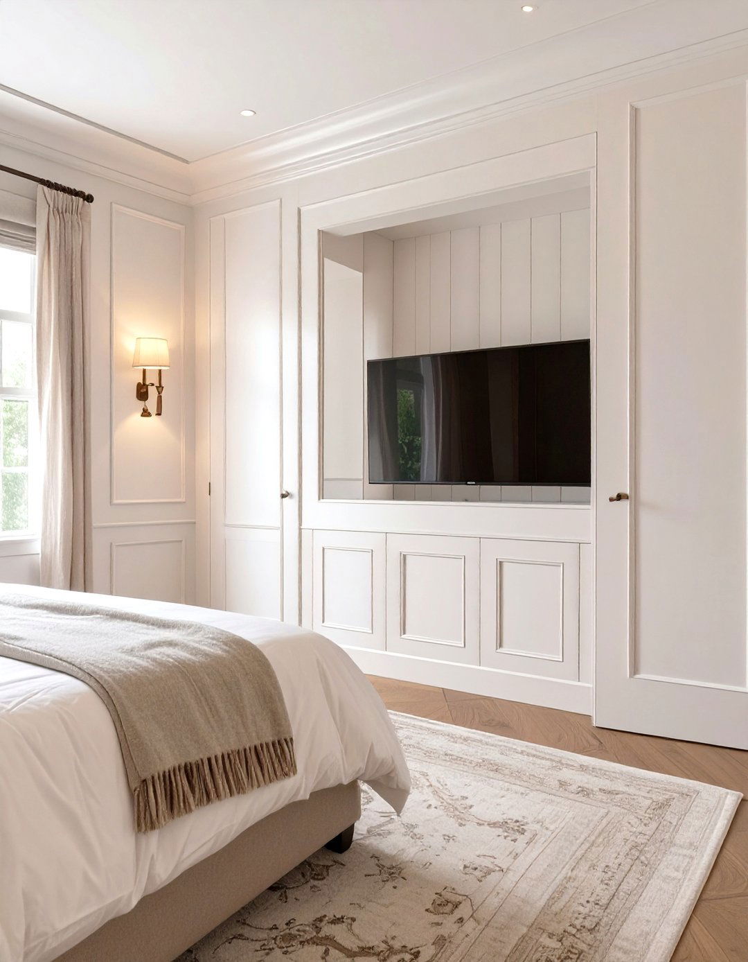 The Paneled Wall Disguise Bedroom - 30 broom tv ideas