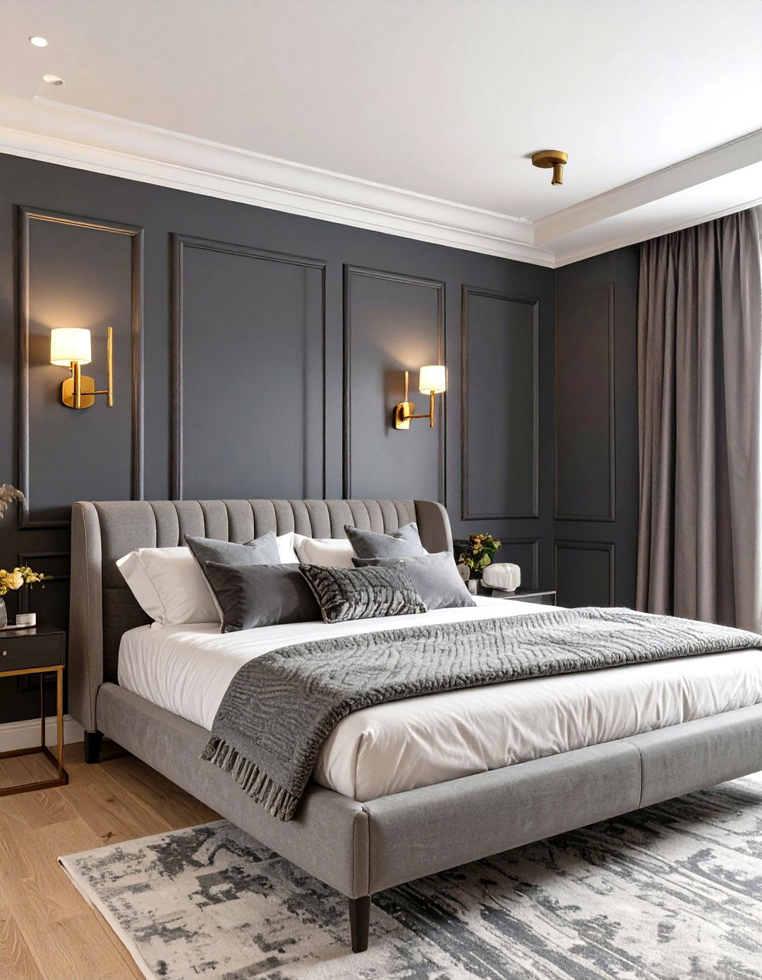 The Paneled Wall Modern Traditional Bedroom - 30 modern traditional interior design ideas