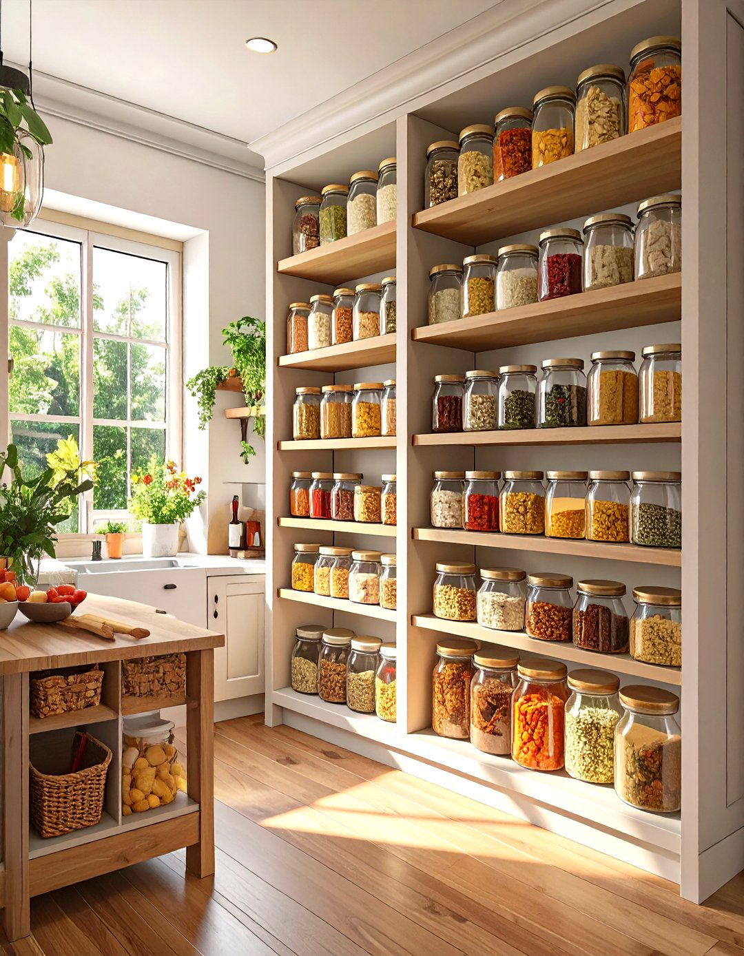 The Pantry Behind a Tall Spice Rack - 30 hidden small walk in pantry ideas