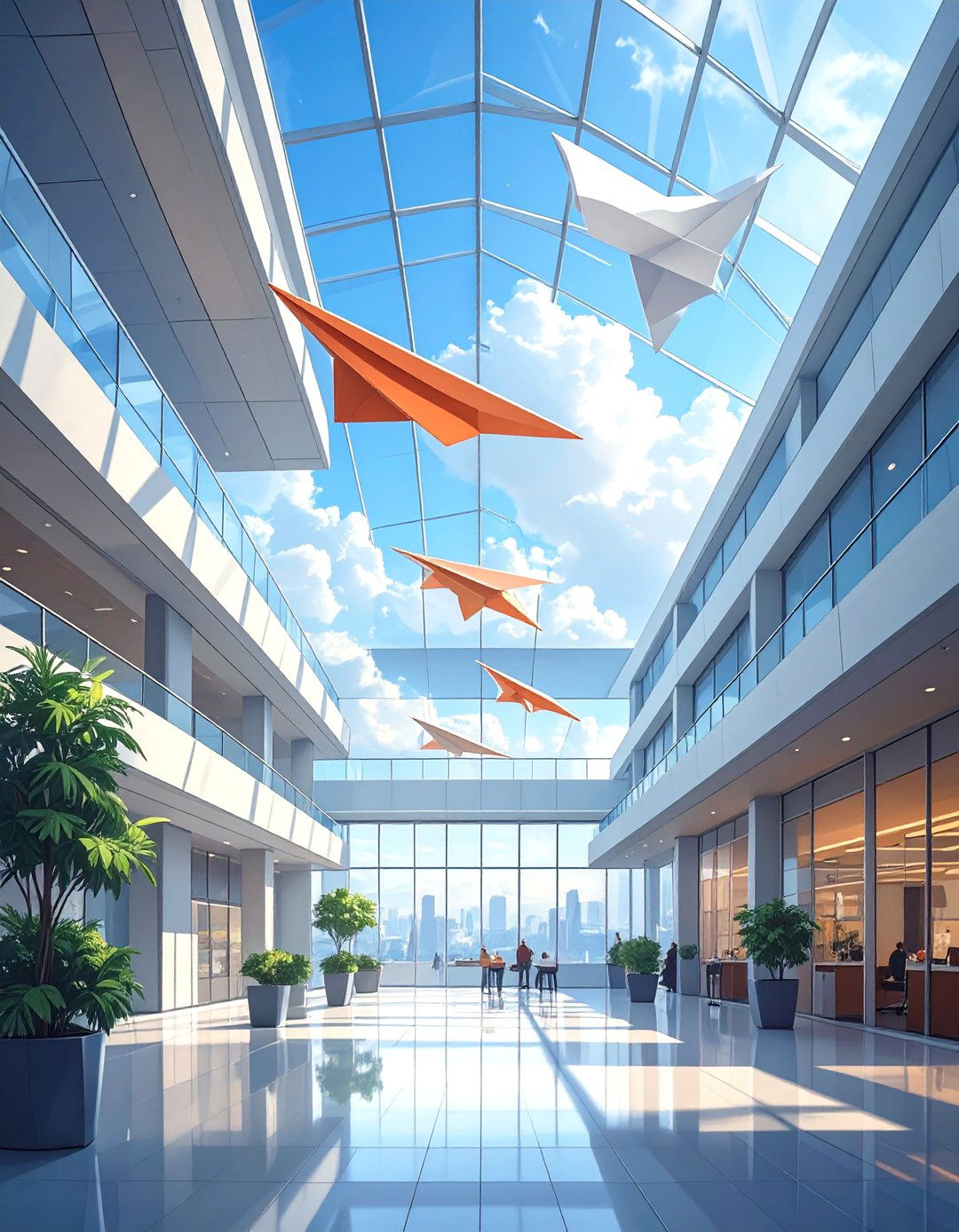 The Paper Airplane Longest Flight - 30 office olympics ideas