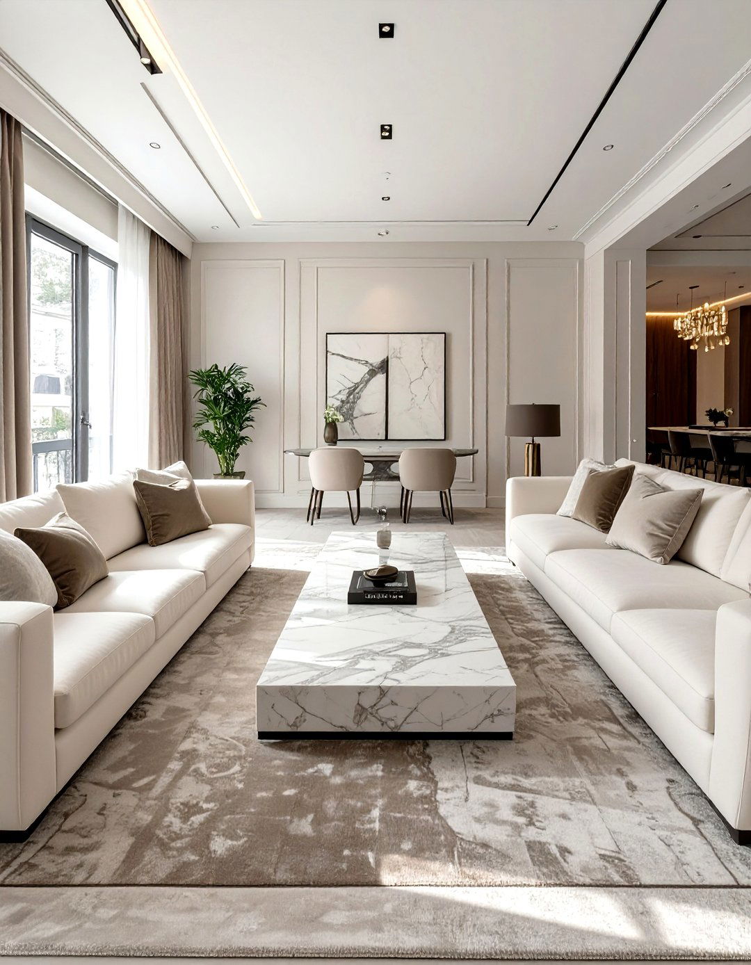 The Parallel Sofas Long Living Room - 30 long living room ideas