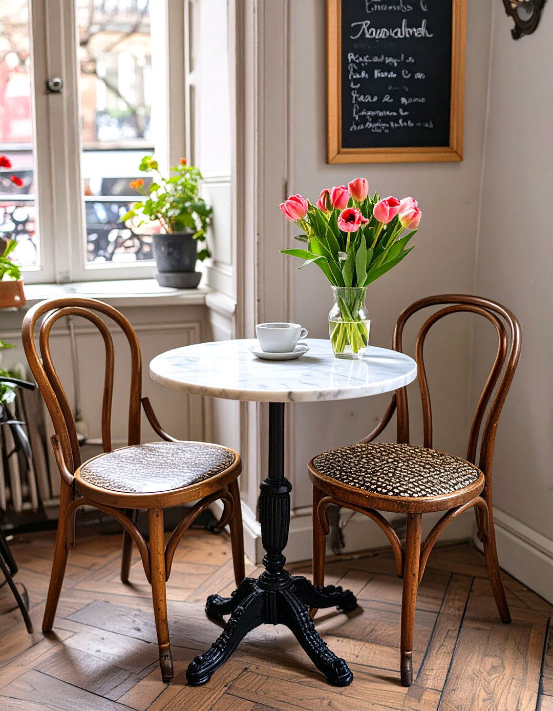 The Parisian Bistro Corner - 30 apartment dining room ideas