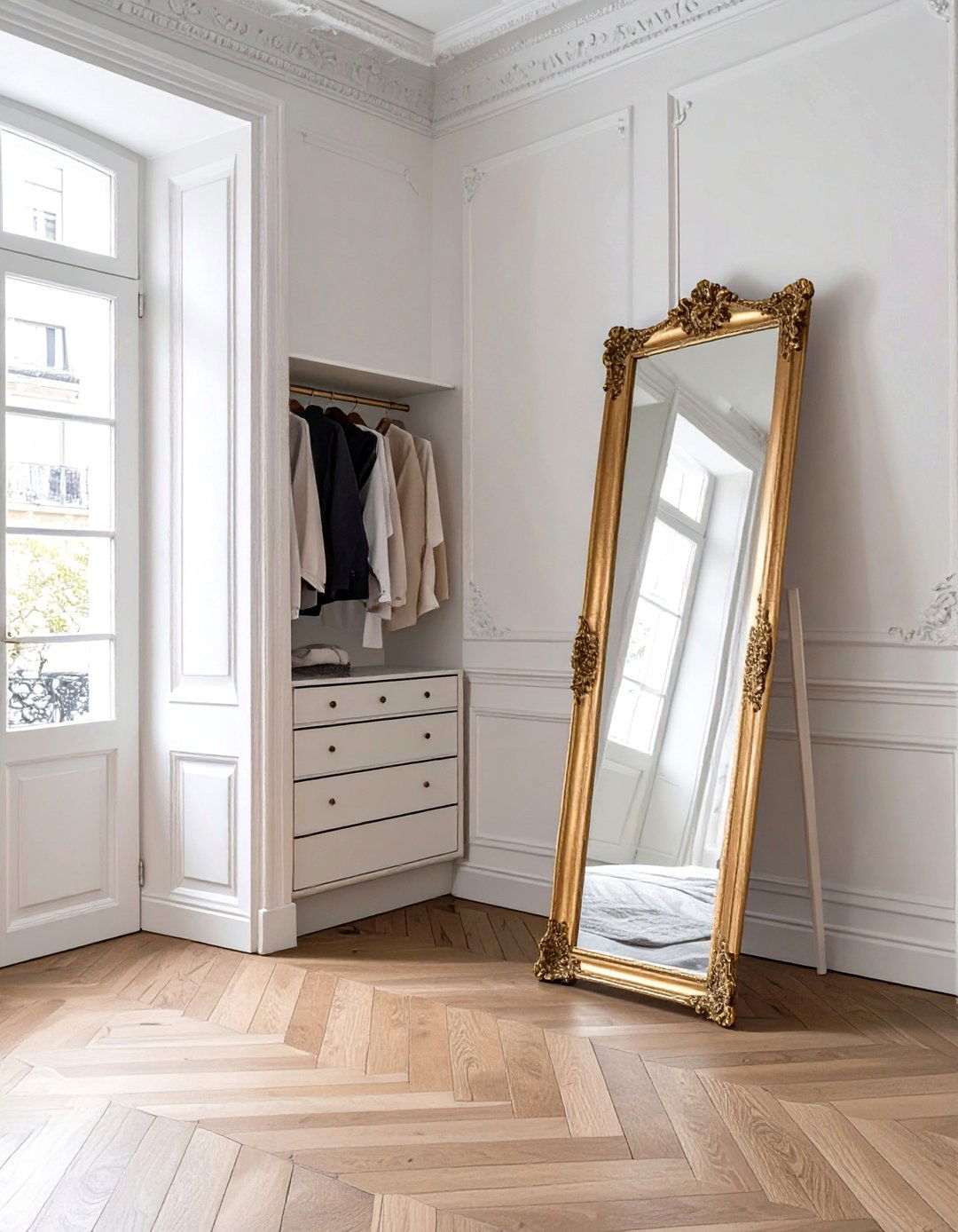 The Parisian Chic Apartment Closet - 30 master bedroom closet ideas