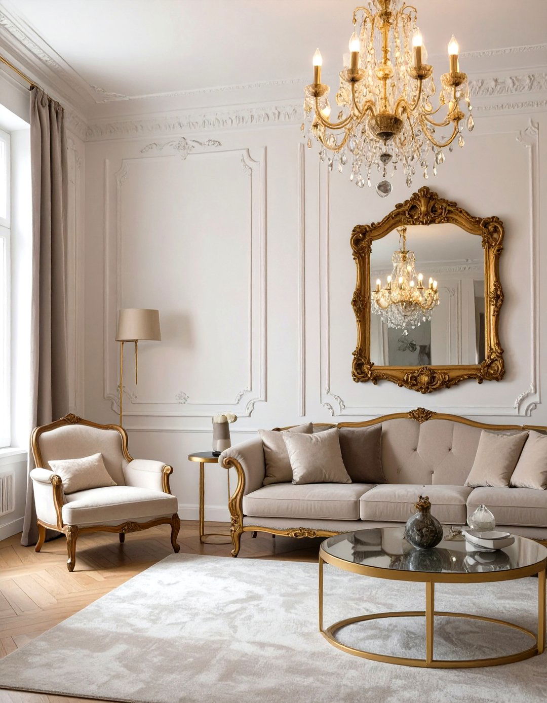 The Parisian Chic Apartment Living Room - 30 cute cozy apartment living room decorating ideas
