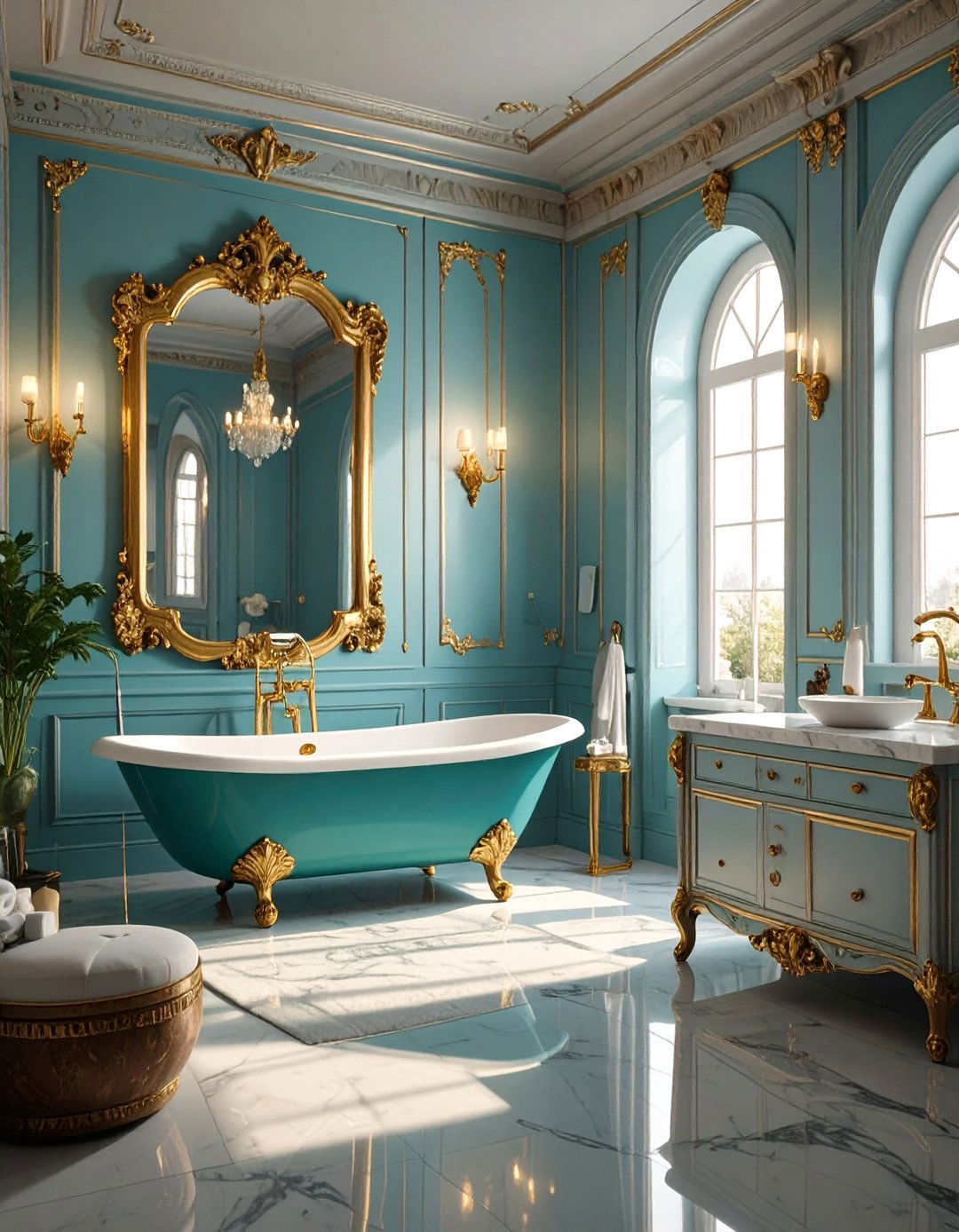 The Parisian Chic Bathroom - 30 bathroom decorating ideas