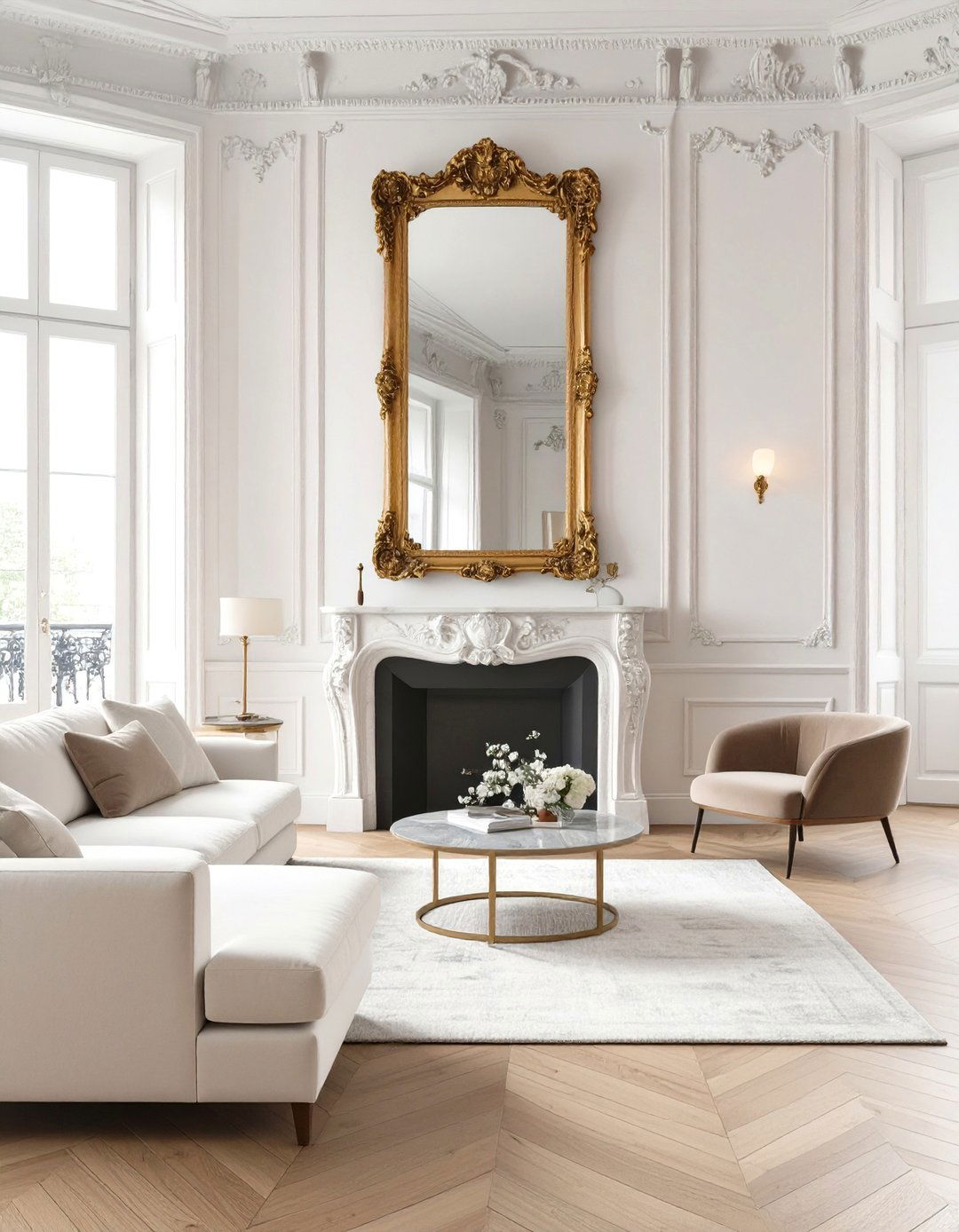 The Parisian Chic Living Room - 30 apartment therapy living room ideas