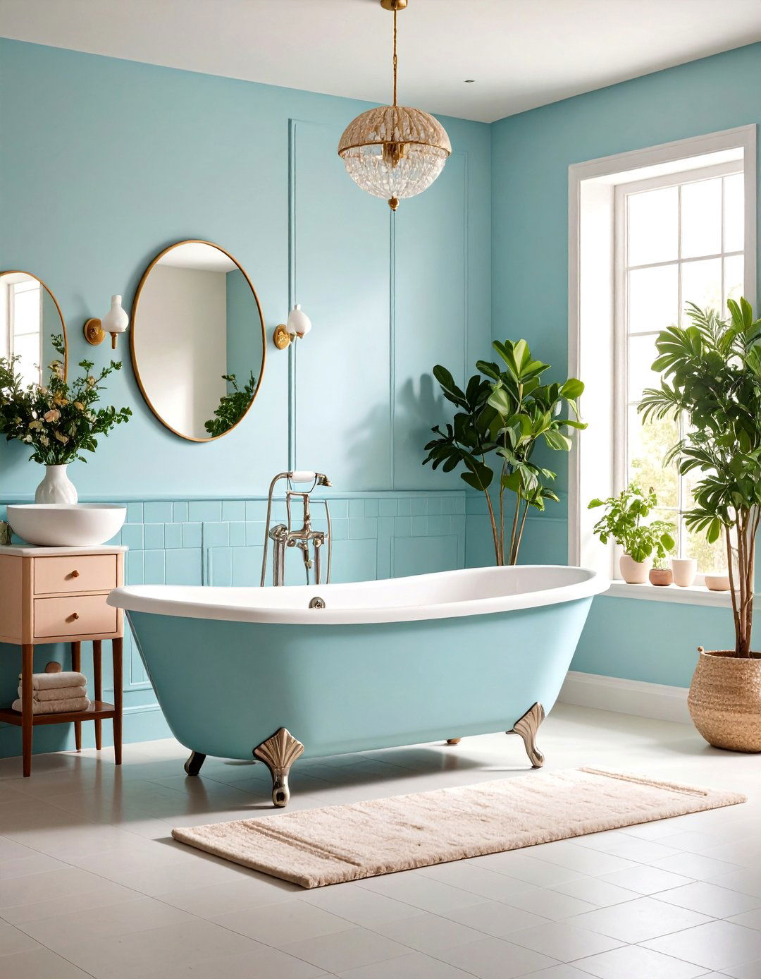 The Pastel Toned Bathroom - 30 1960s interior design ideas