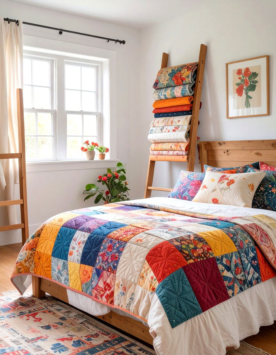 The Patchwork and Quilt Lovers Bedroom - 30 cottagecore bedroom ideas