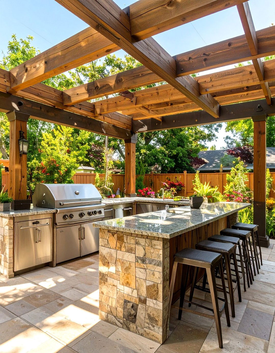 The Patio with an Outdoor Kitchen - 30 back patio designs