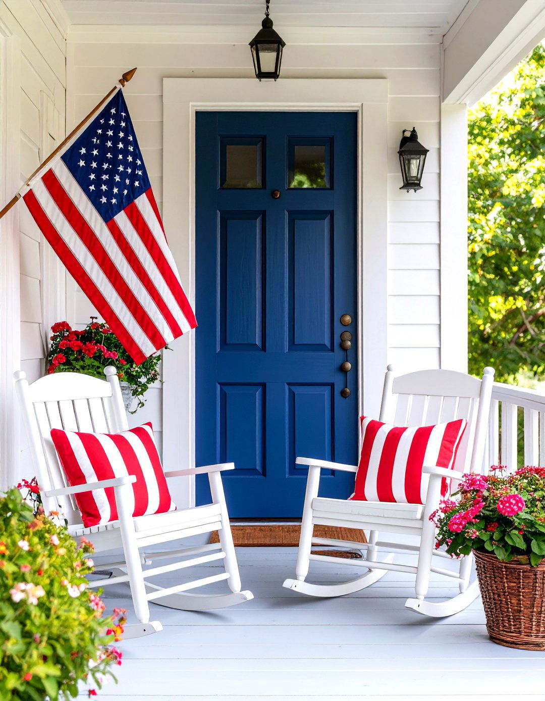 The Patriotic Farmhouse Porch Theme - 30 farmhouse porch ideas