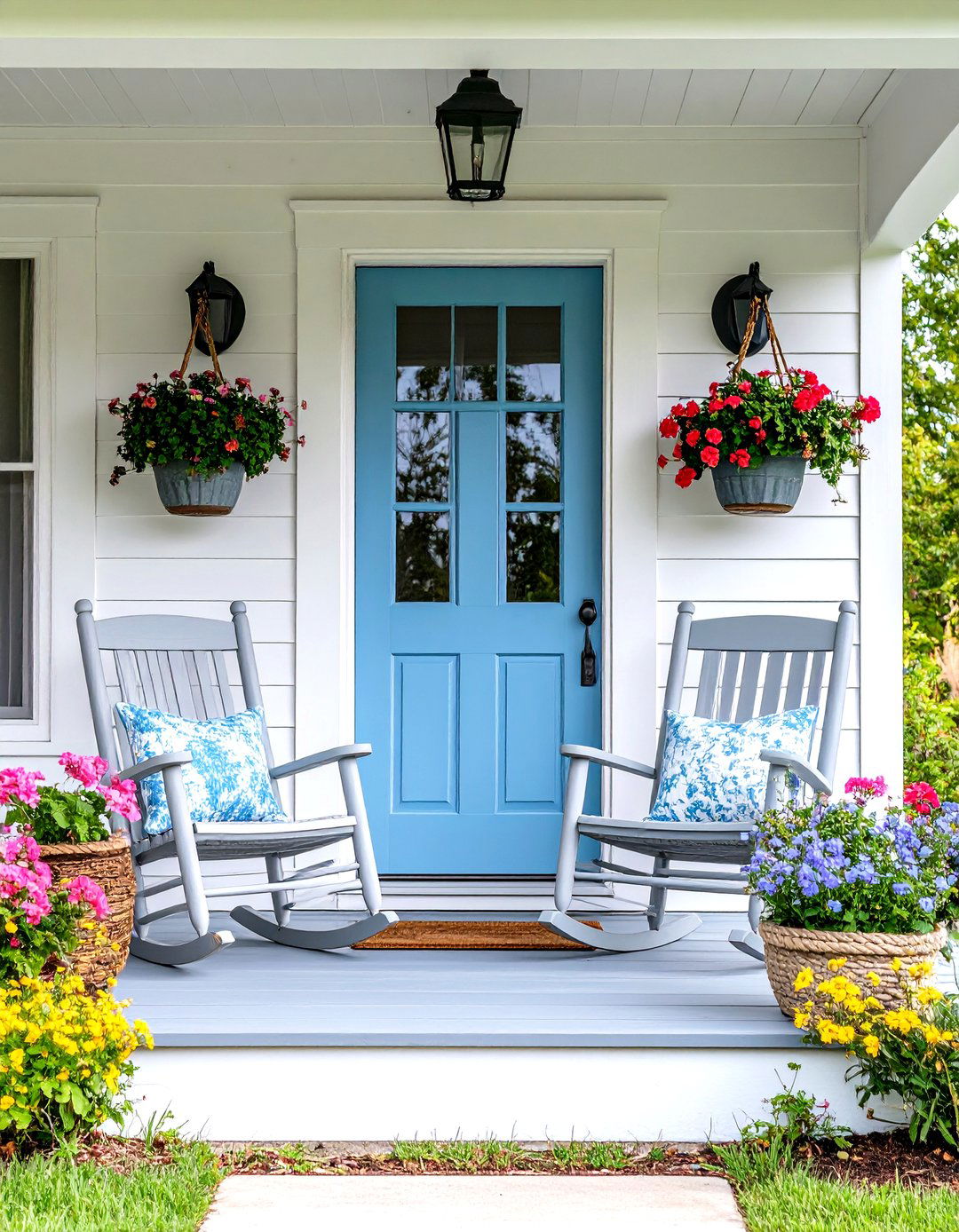 The Patriotic Farmhouse Porch Theme - 30 farmhouse front porch ideas