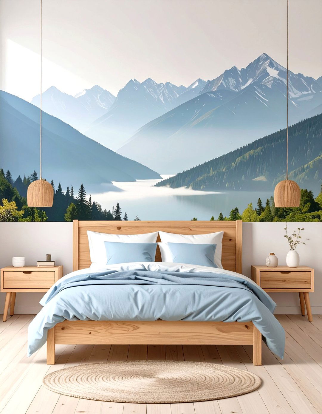 The Peaceful Mountain Landscape Bedroom - 30 cool boys bedroom ideas