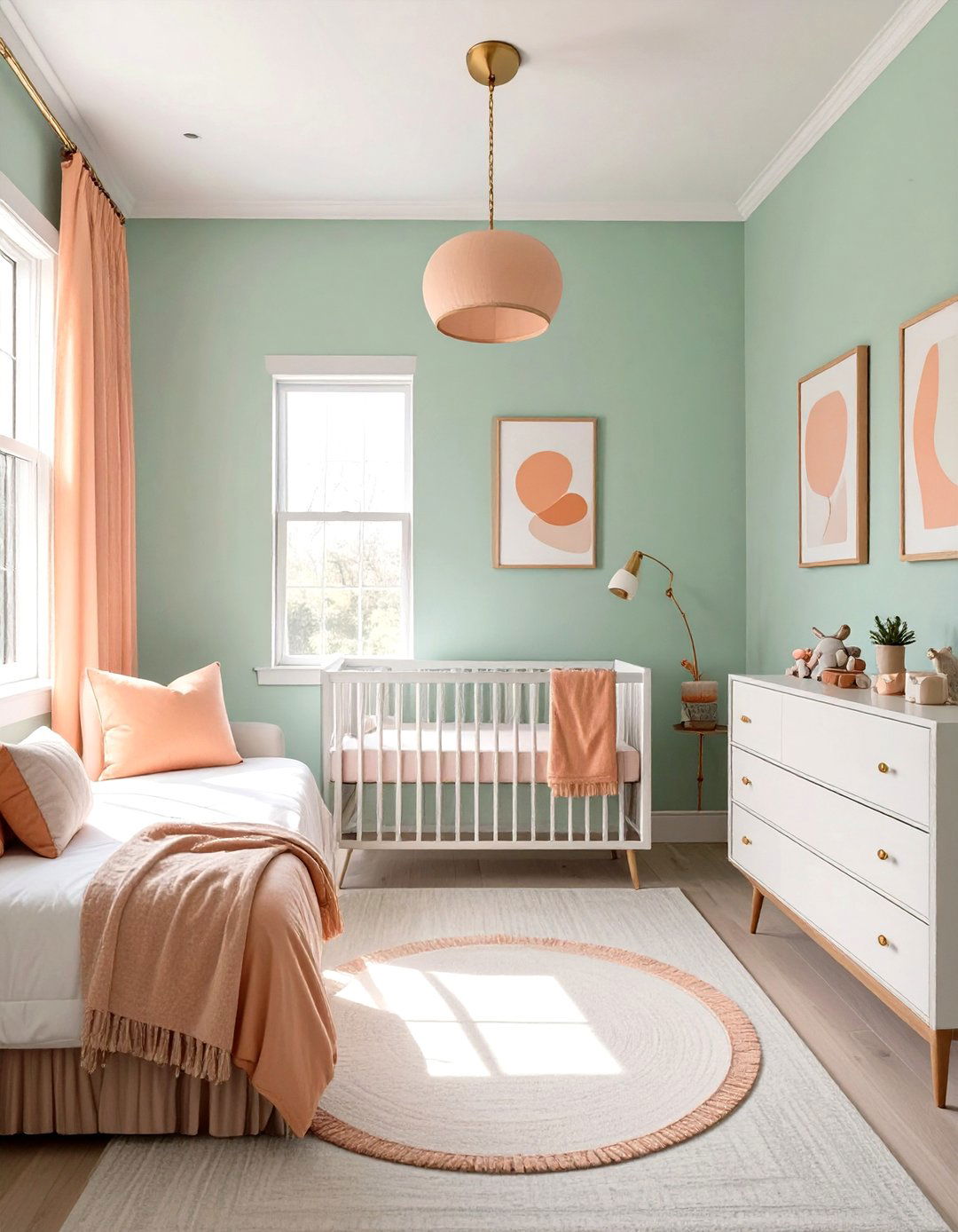 The Peach and Mint Fresh Room - 30 modern baby girl room ideas