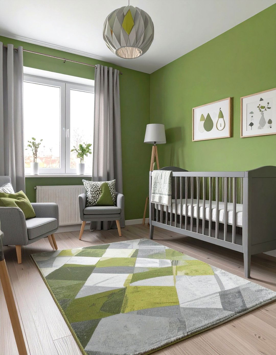 The Pear Green and Gray Nursery - 30 green nursery ideas