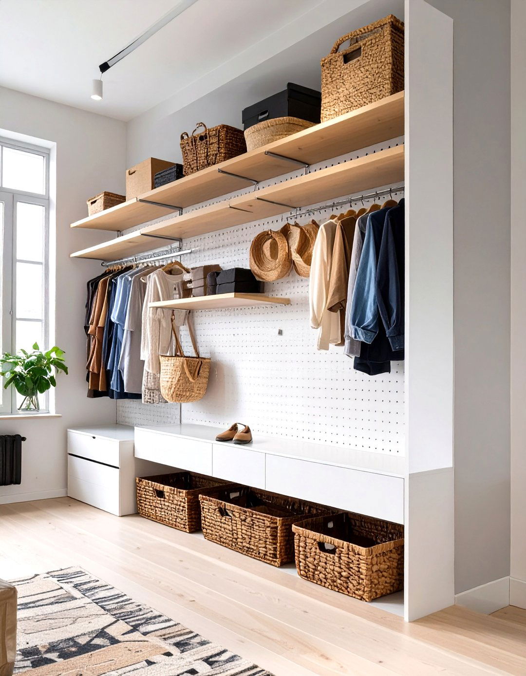 The Pegboard Organizer Closet - 30 open closet ideas
