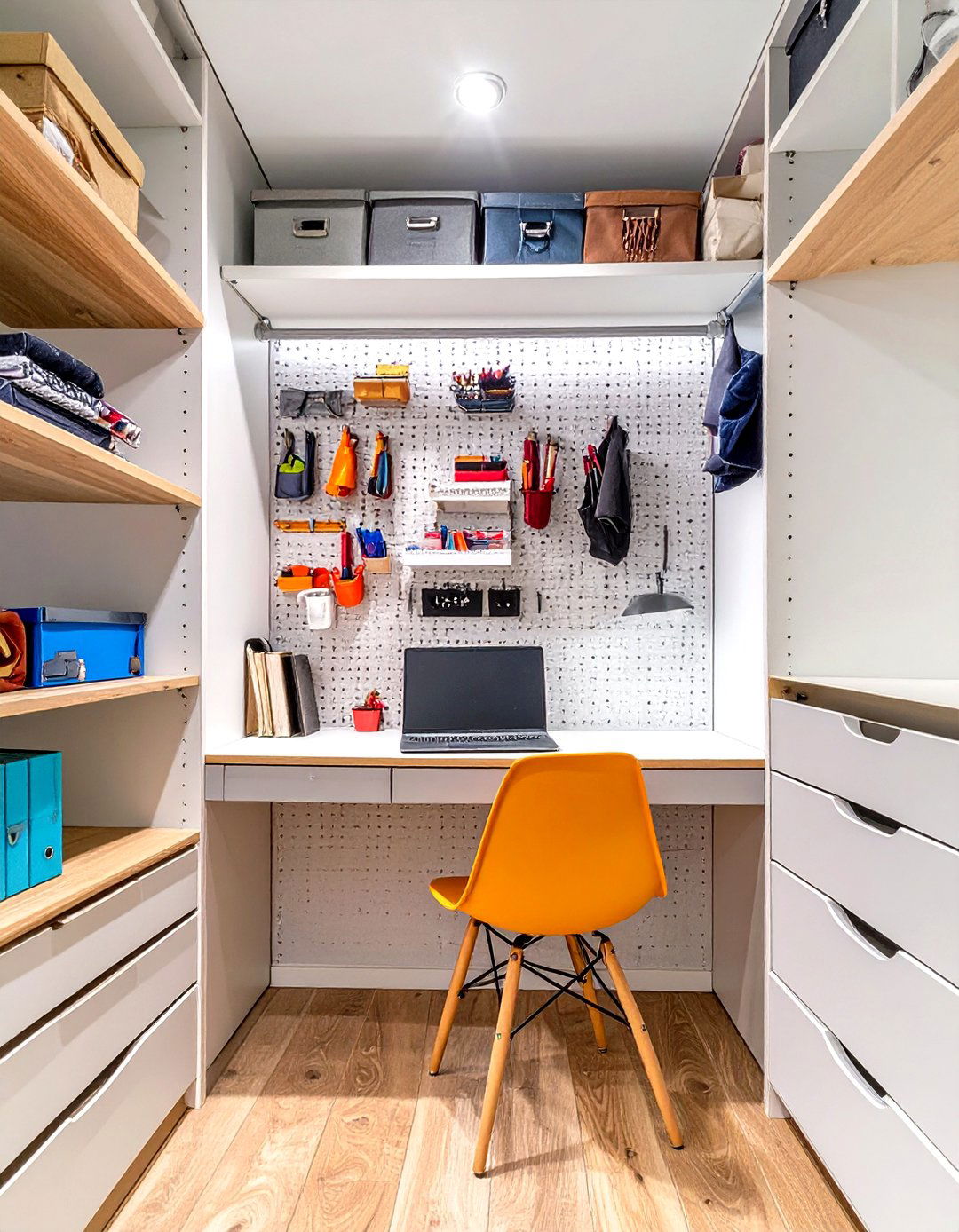 The Pegboard Organizer Hub - 30 closet office ideas