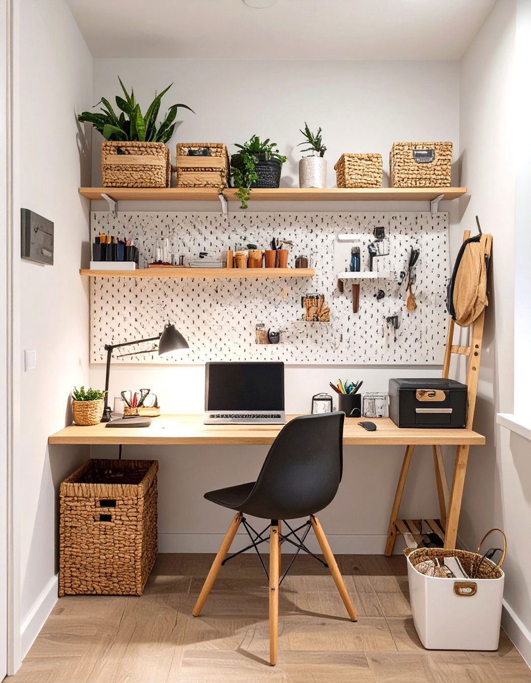 The Pegboard Organizer Small Office - 30 low budget small office interior design ideas