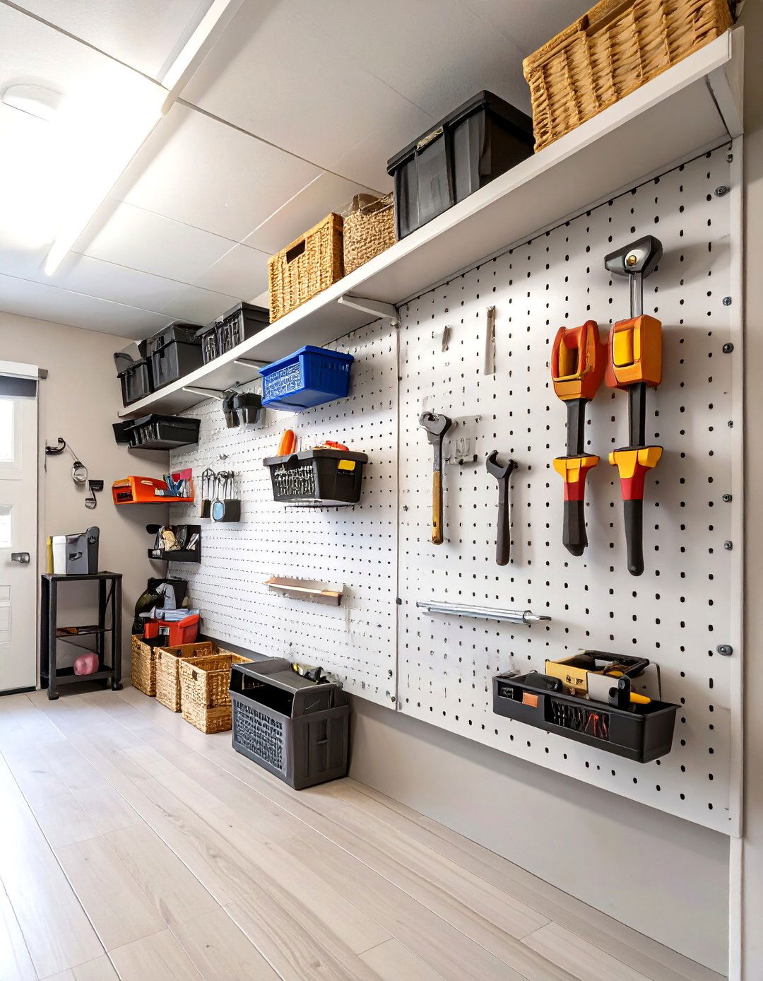 The Pegboard Power Wall Garage - 30 garage organizing ideas