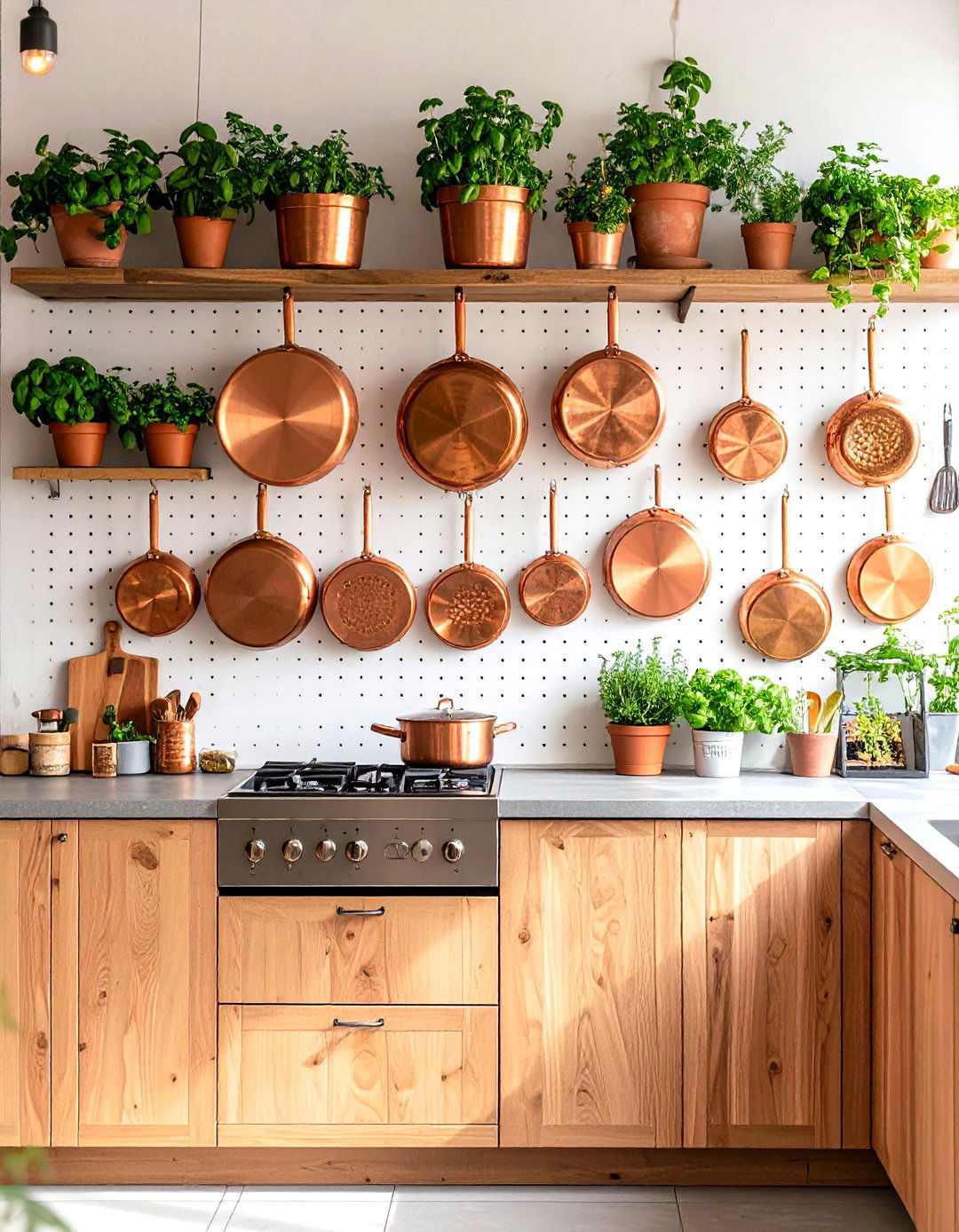 The Pegboard Wall Organizer Kitchen - 30 kitchen organizing ideas
