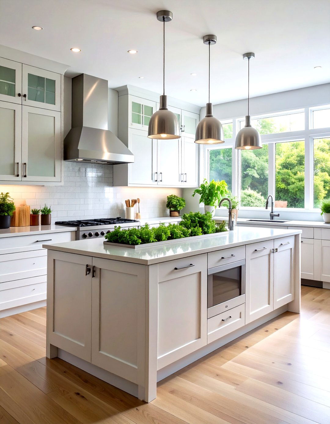 The Peninsula with an Integrated Herb Garden - 30 kitchen peninsula ideas