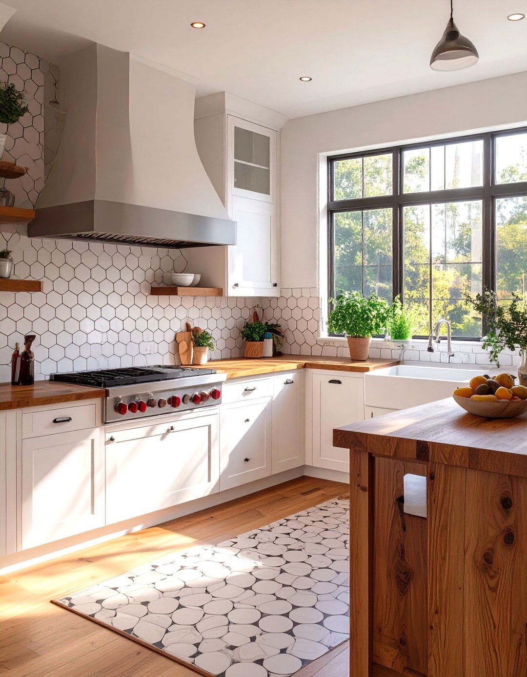 The Penny Round Tile Kitchen - 30 modern kitchen backsplash ideas