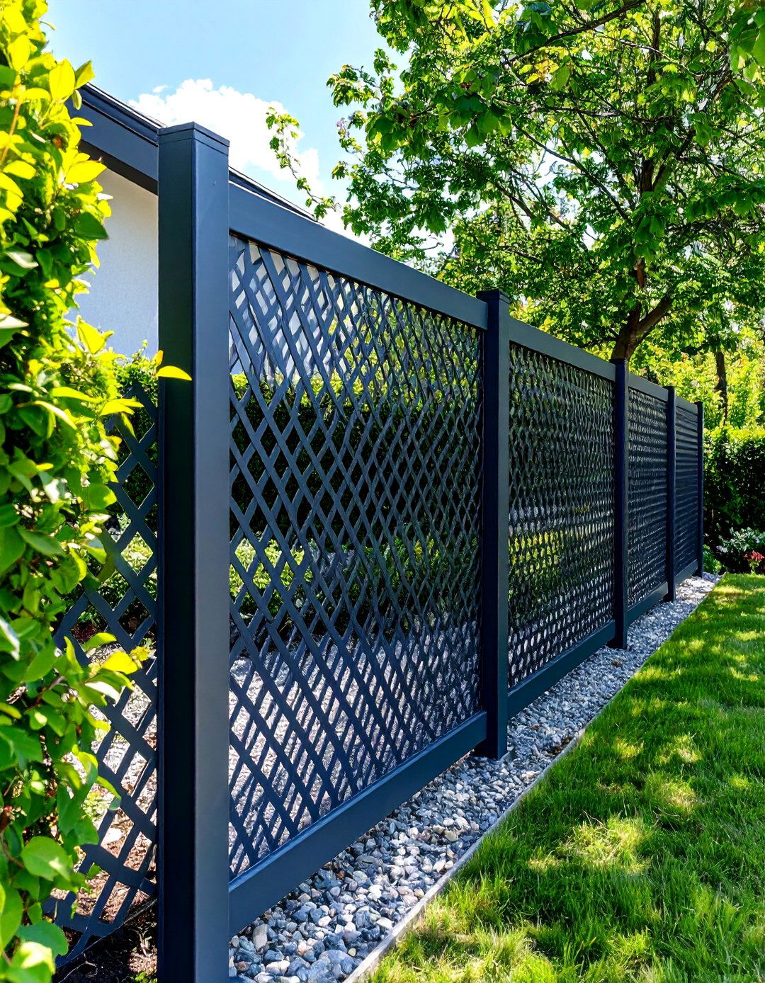 The Perforated Metal Screen Fence - 30 backyard fence ideas