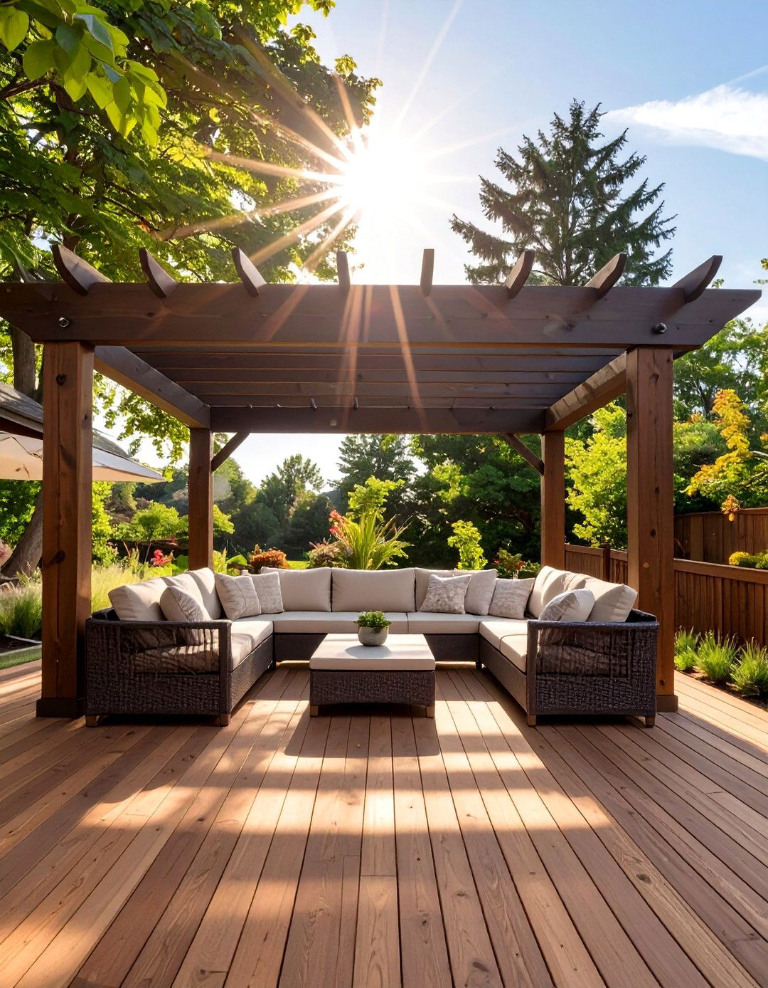The Pergola Covered Deck - 30 deck layout ideas