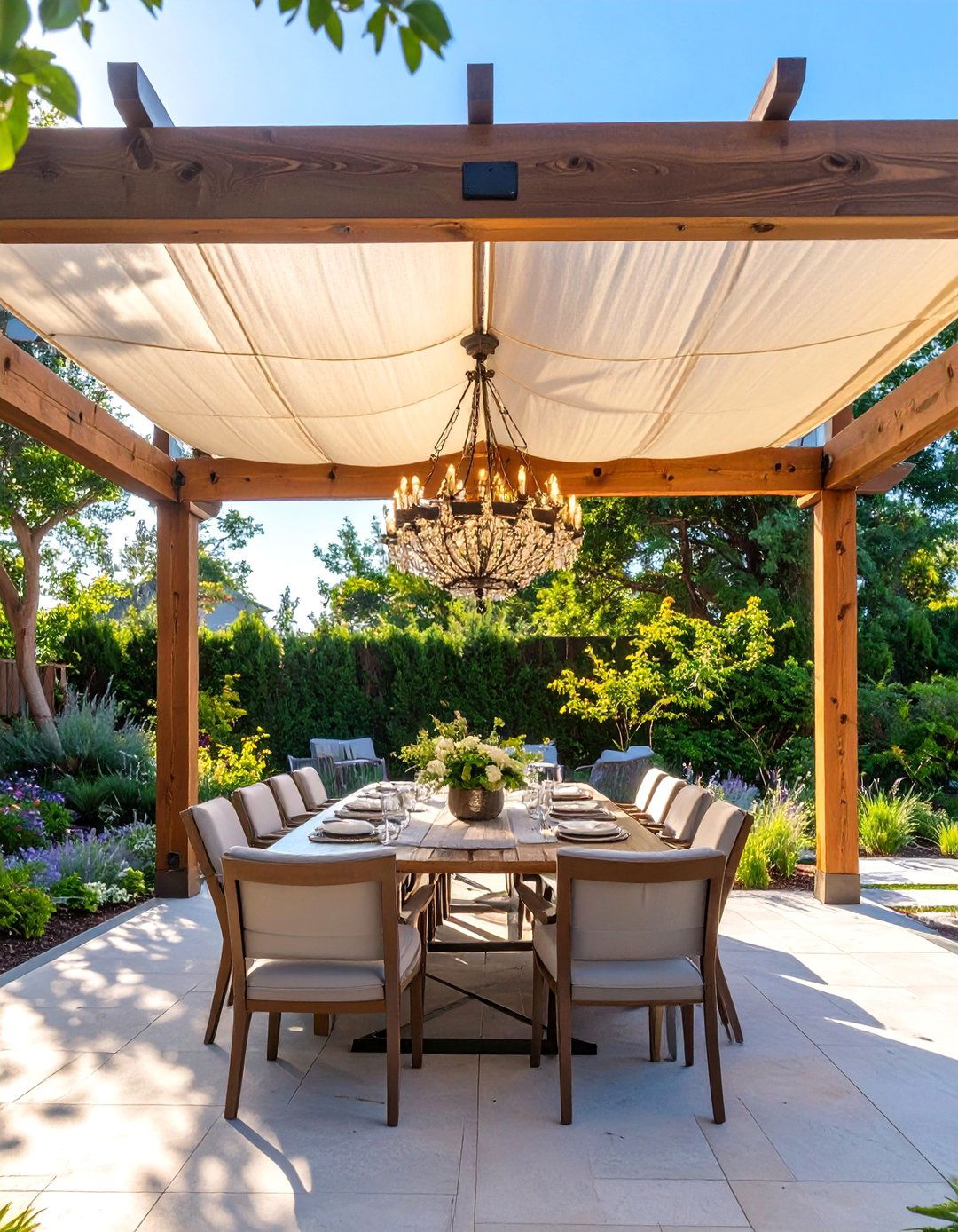 The Pergola Covered Dining Canopy - 30 ai outdoor entertaining space ideas