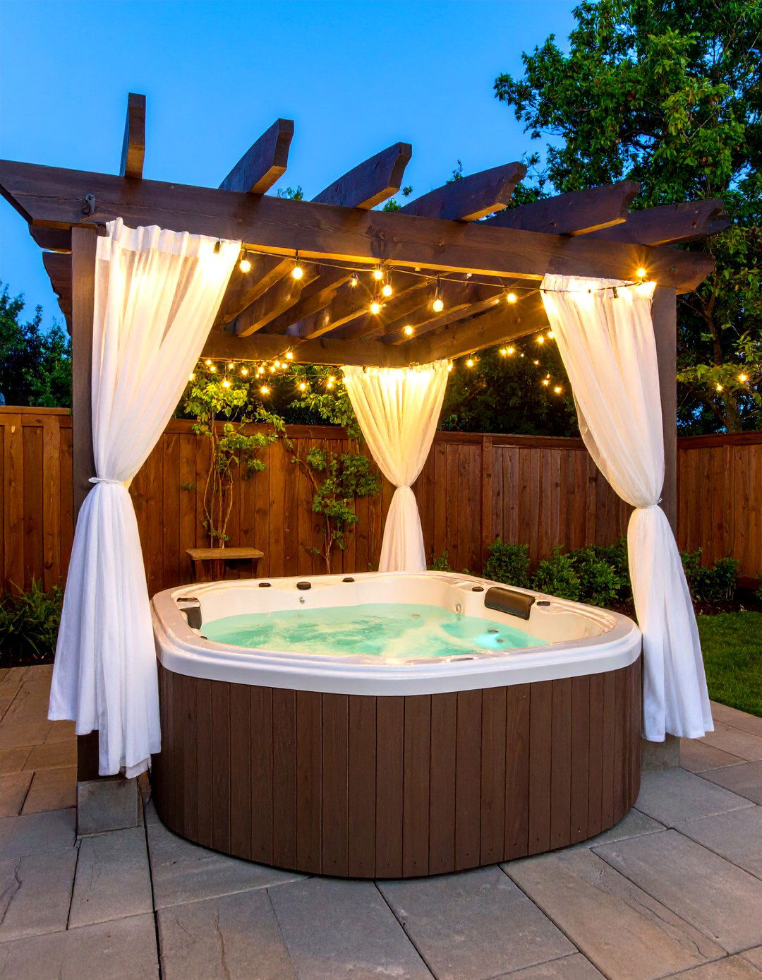 The Pergola Covered Hot Tub Deck - 30 hot tub deck ideas