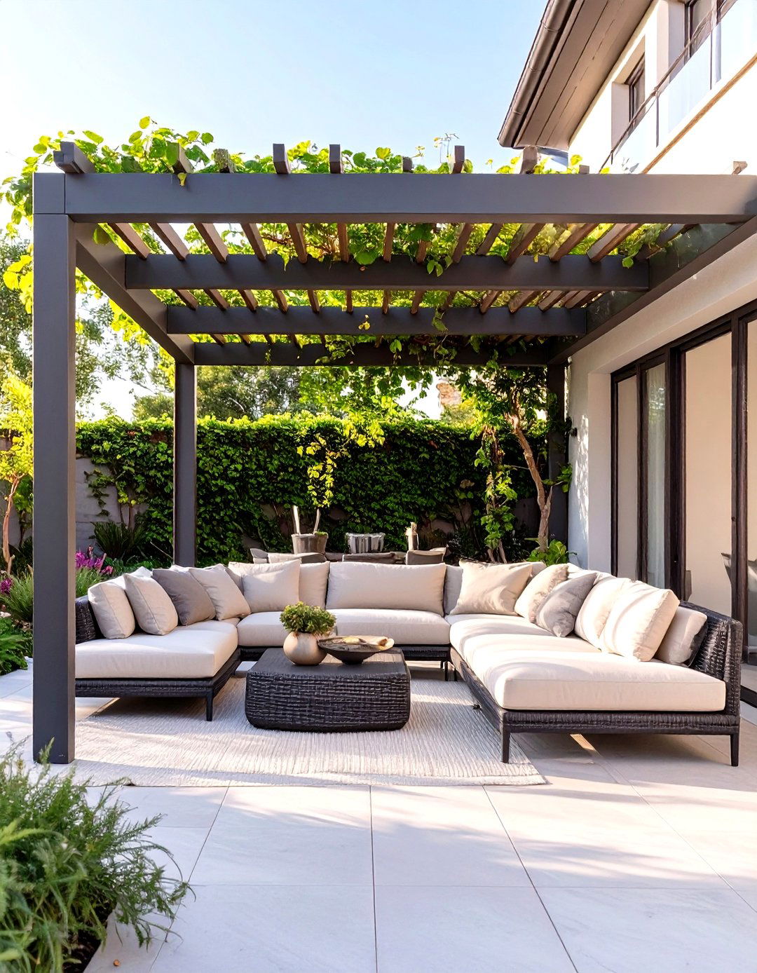 The Pergola Covered Lounge Patio - 30 modern patio ideas