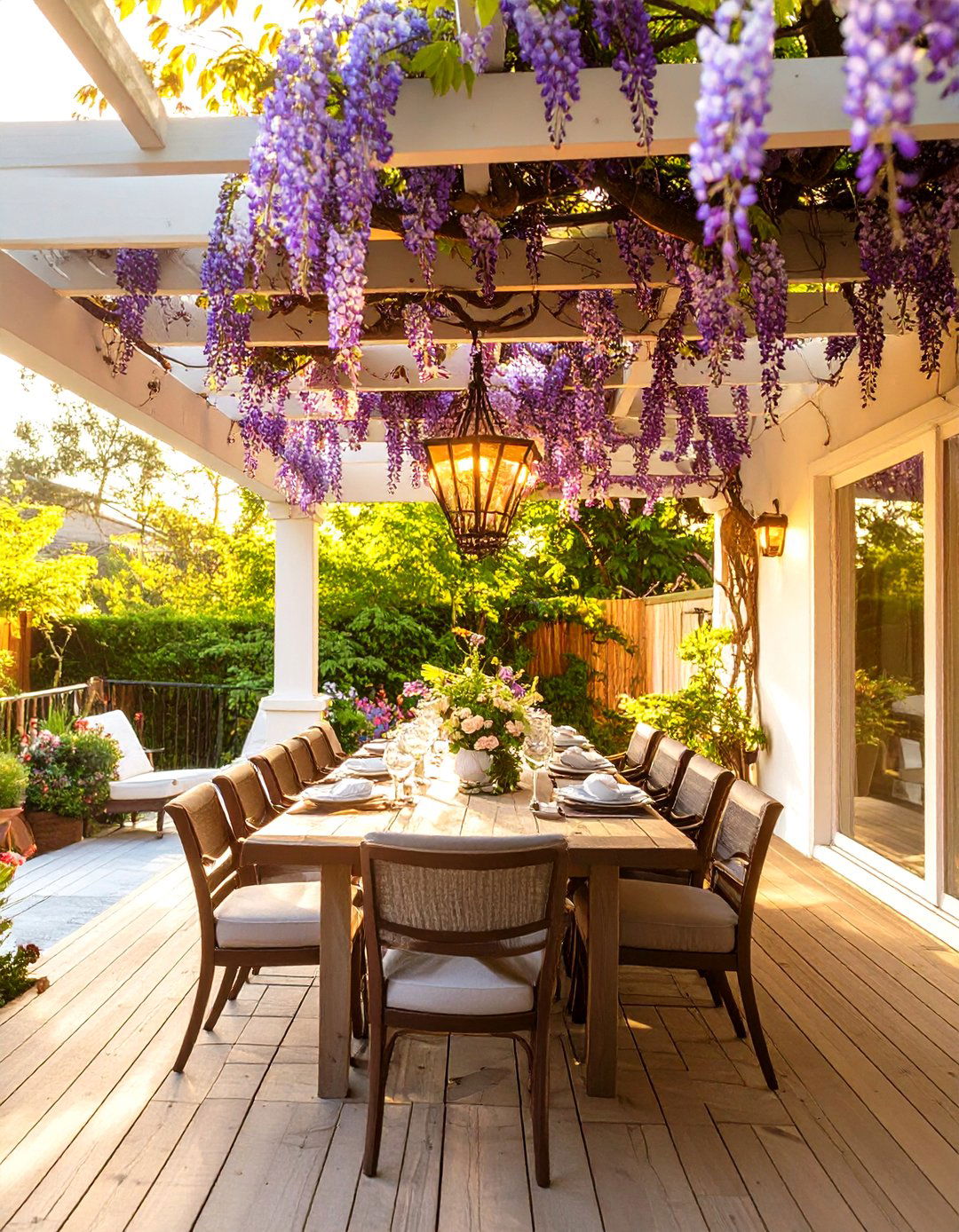 The Pergola Defined Dining Deck - 30 back yard deck ideas