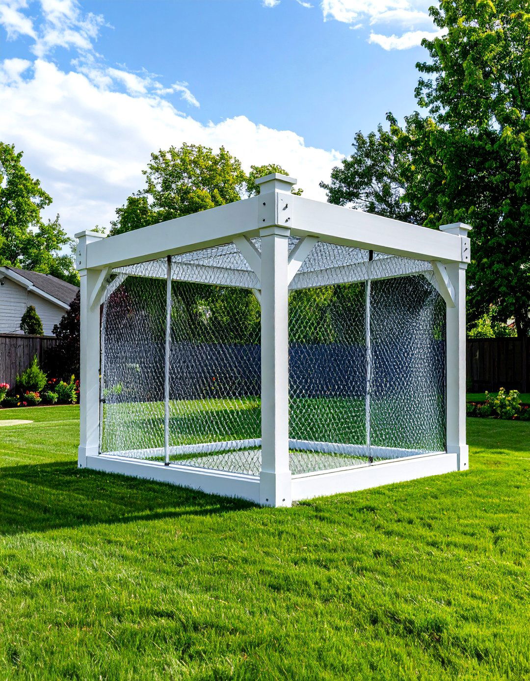 The Pergola Style Batting Cage - 30 backyard batting cage ideas