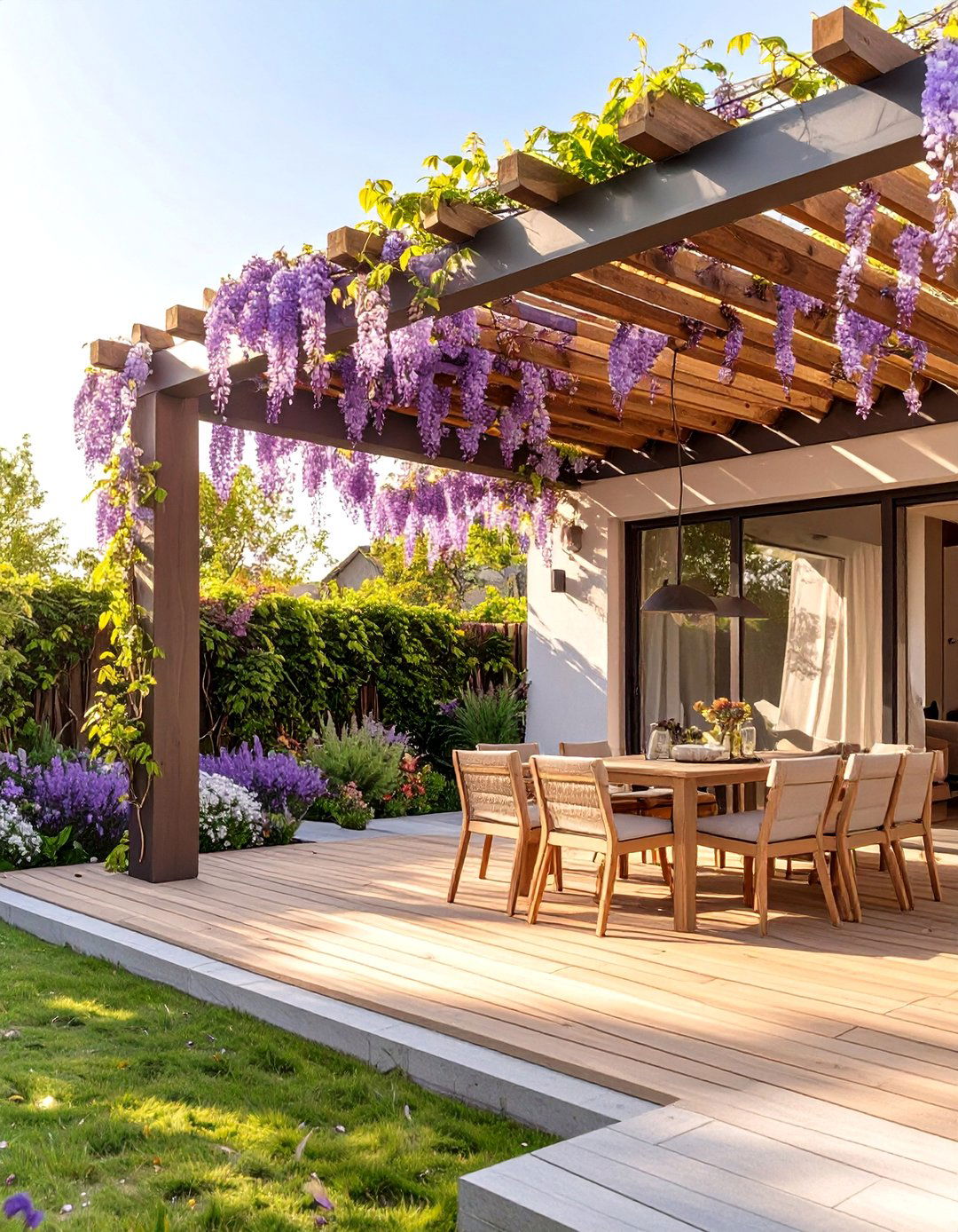 The Pergola Style Hybrid Roof - 30 deck ideas with roof