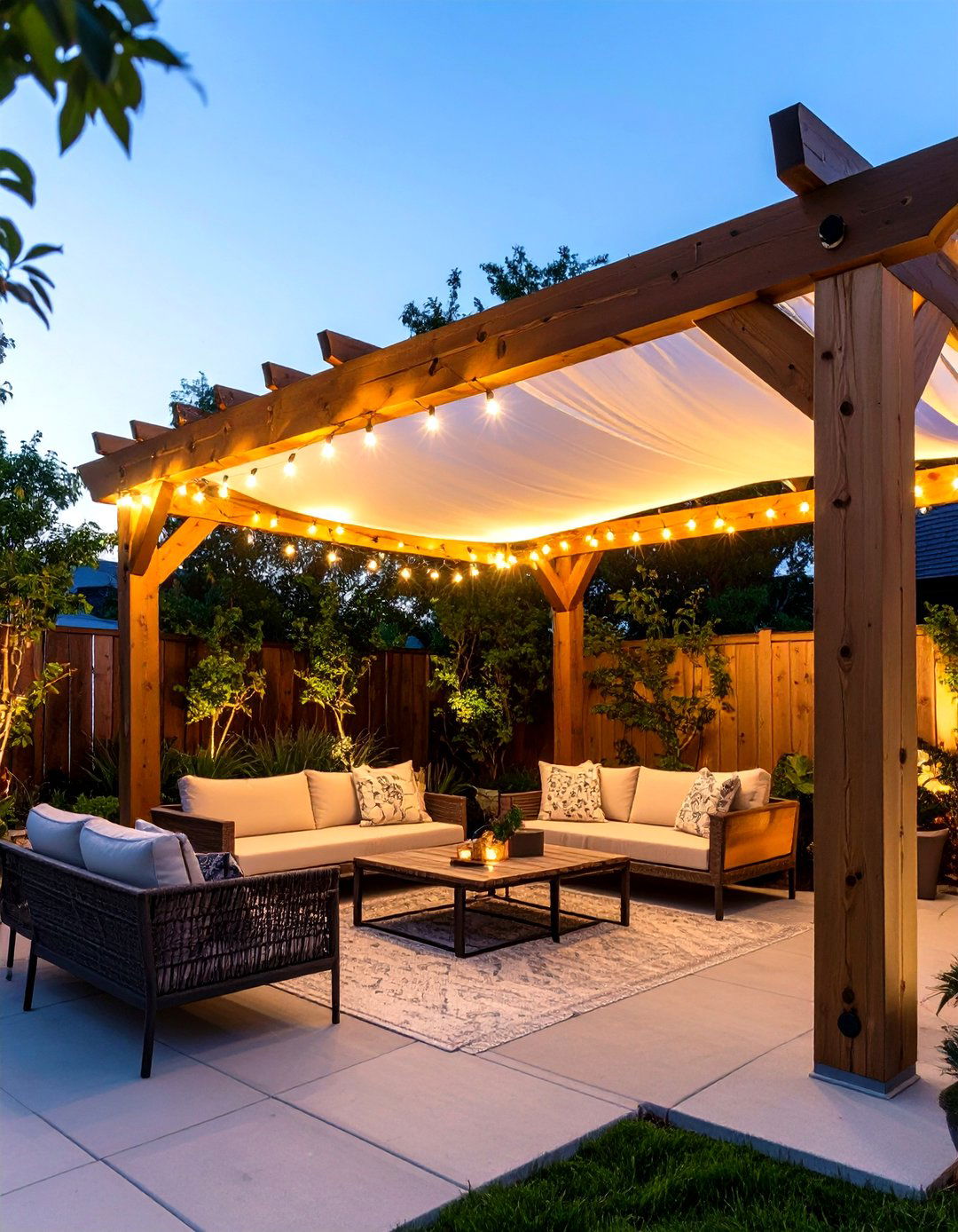 The Pergola with a Retractable Canopy - 30 covered patio backyard patio ideas