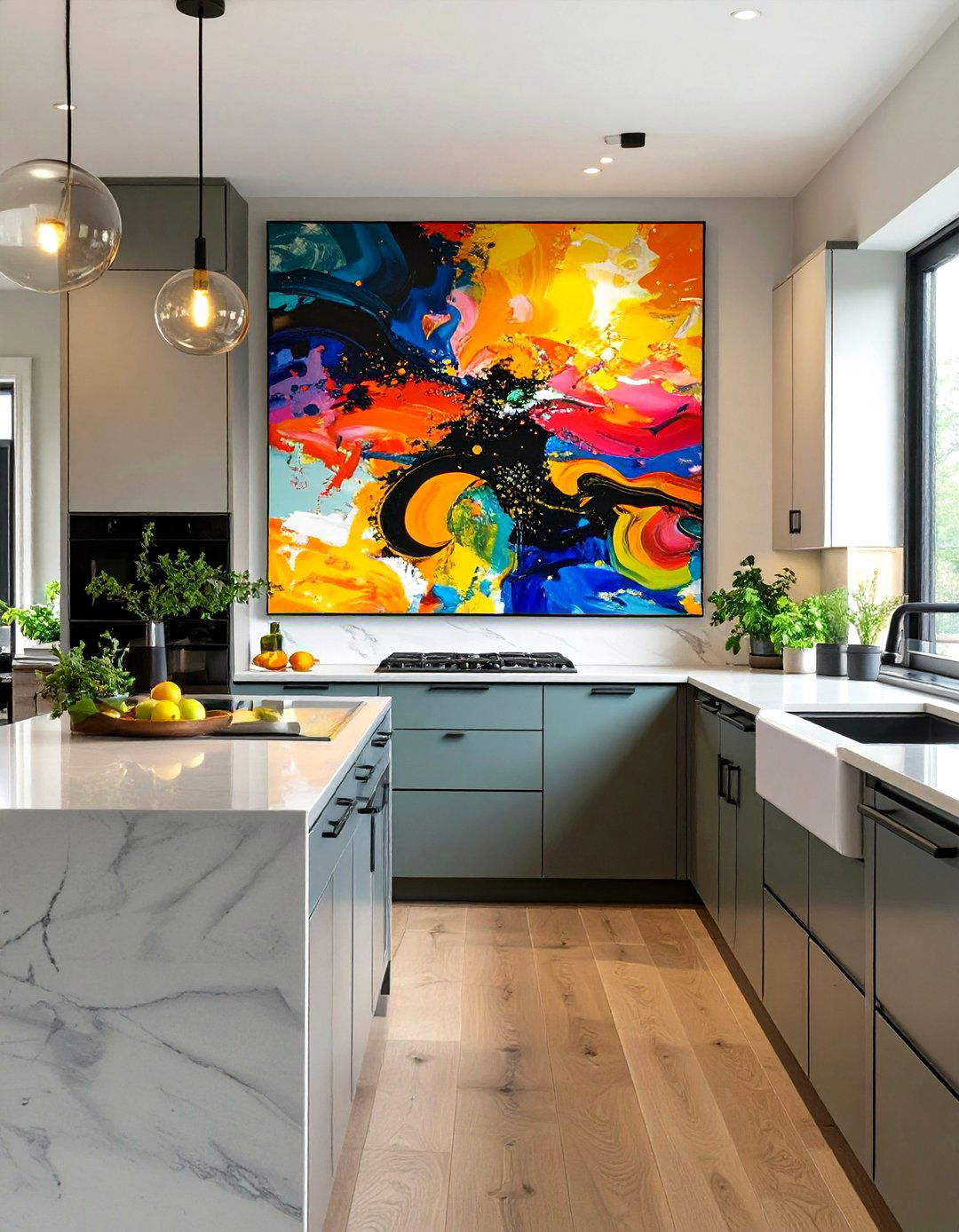 The Personal Artwork Kitchen - 30 cozy kitchen decorating ideas