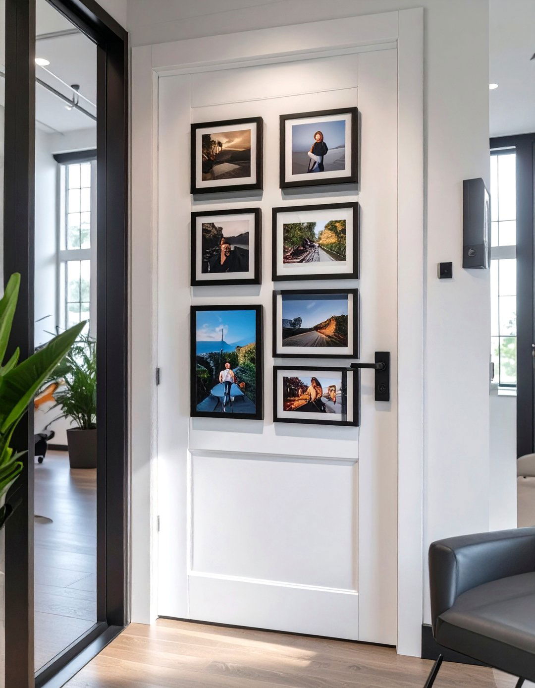 The Personal Photo Gallery Door - 30 office door  decorating ideas