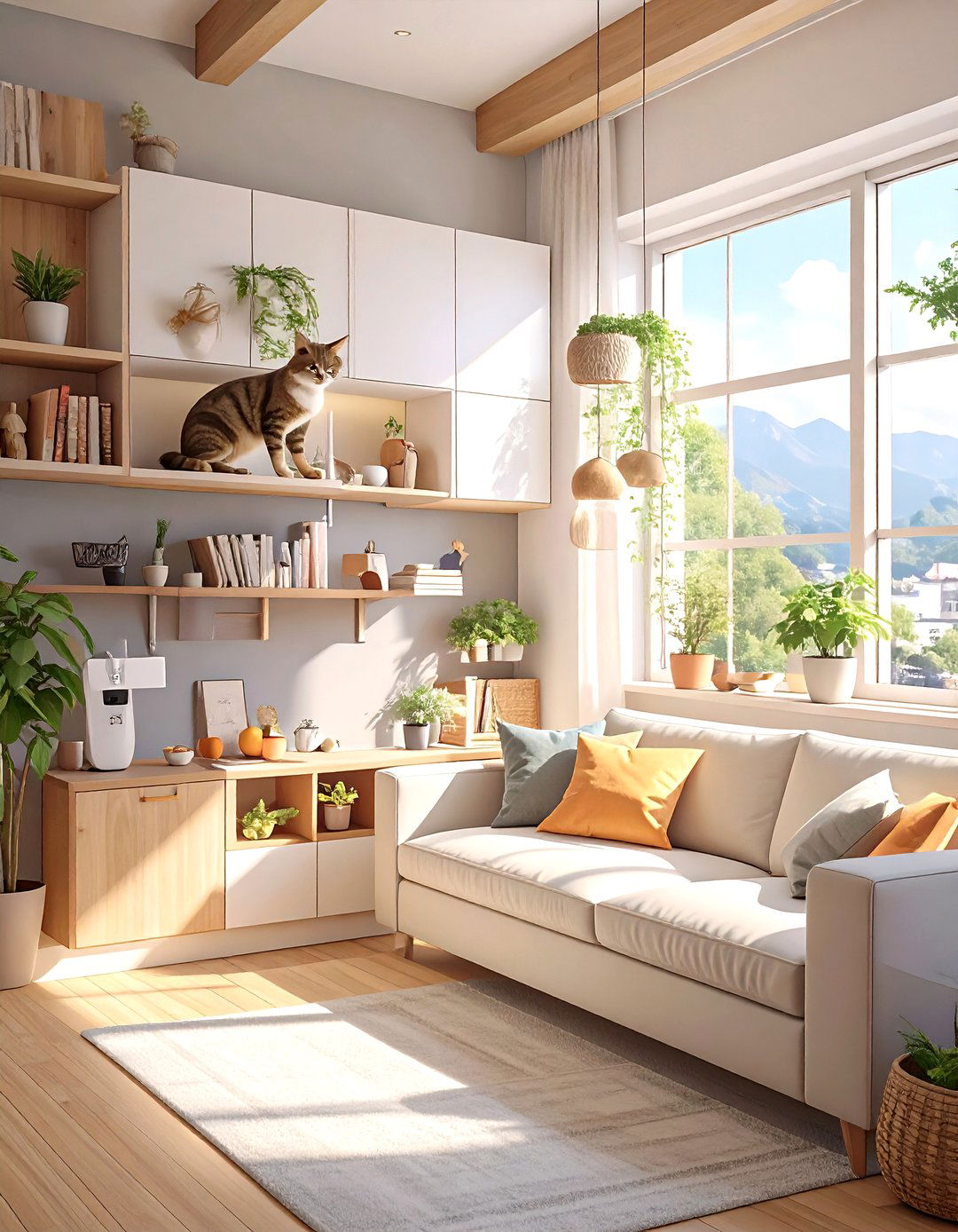 The Pet Centric AI Living Room - 30 ai living room design ideas